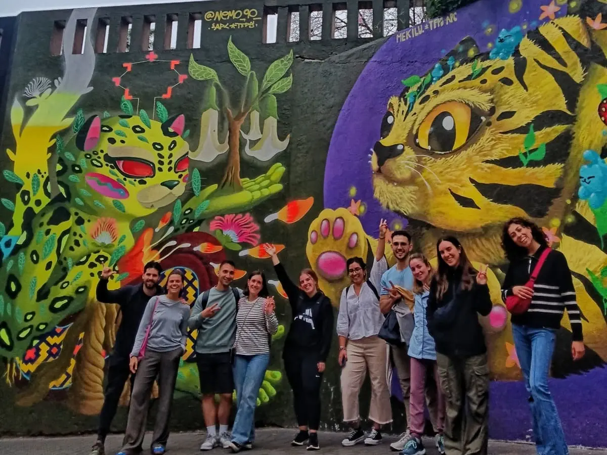 Street art and walking tour area in Barranco, Lima